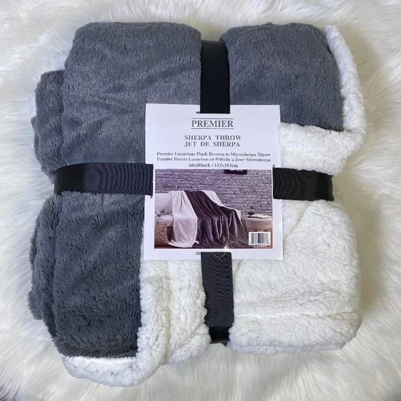 ⭐️SALE⭐️Charcoal Micromink Sherpa - Picture 1 of 3